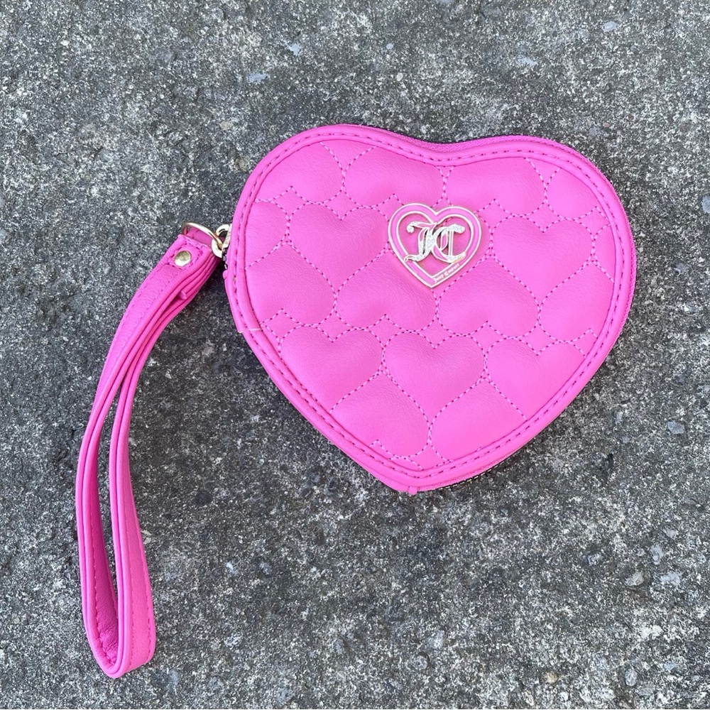Juicy Couture Pink Heart Key Holder with Wrist Strap